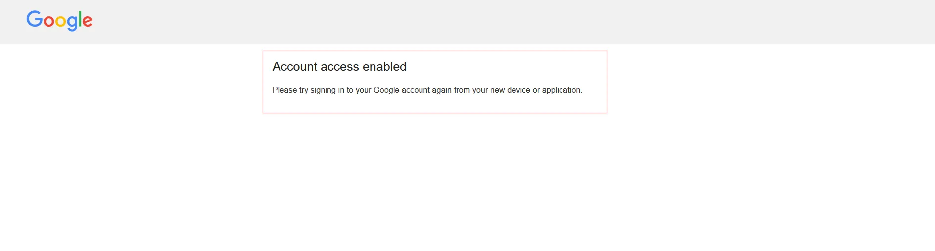 Display Captcha successfully unlocked in Google Account