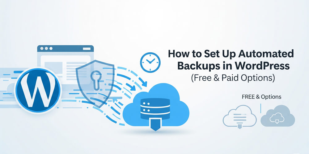 Featured image for How to Set Up Automated Backups in WordPress (Free & Paid Options)