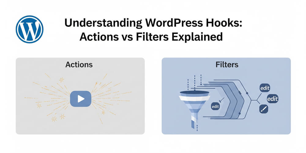 Featured image for Understanding WordPress Hooks: Actions vs Filters Explained